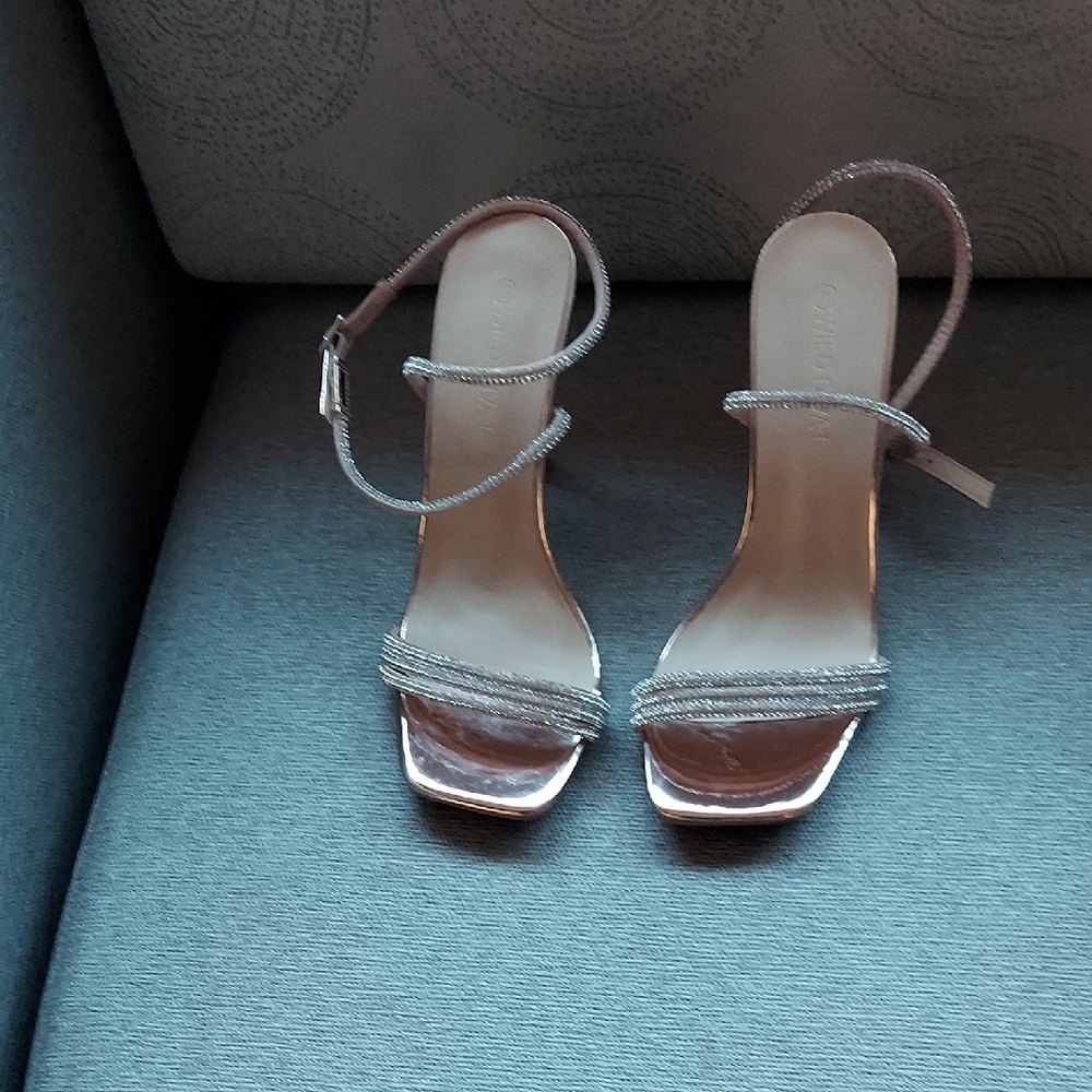 Wild Pair Silver Strappy Heels